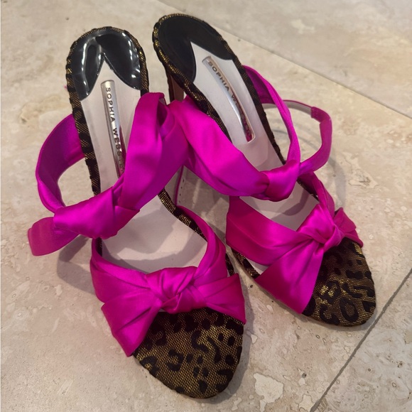 Sophia Webster Shoes - Sophia Webster Fuchsia and Leopard print heels